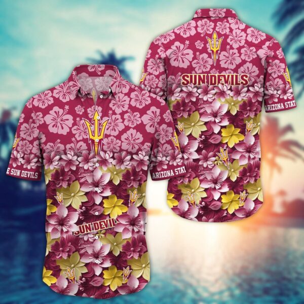 NCAA Arizona State Sun Devils Hawaiian Shirt End Zone Elegance NCAA Style For Fans