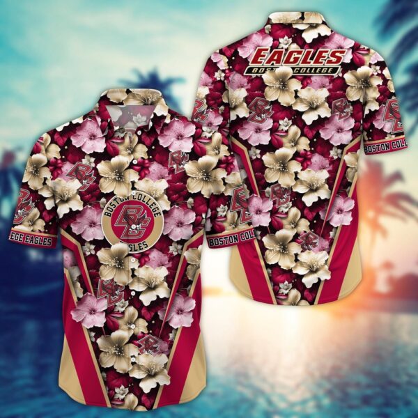 NCAA Boston College Eagles Hawaiian Shirt Team Spirit Blossoms For Fans