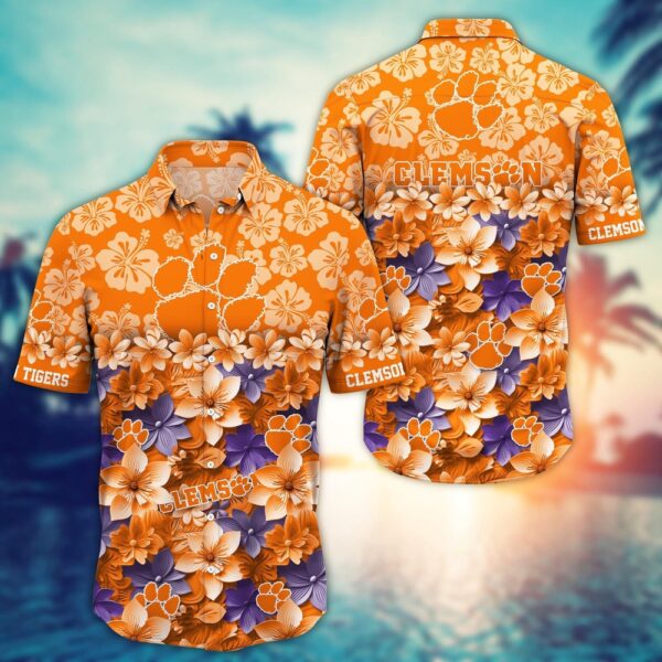 NCAA Clemson Tigers Hawaiian Shirt College Spirit Hawaiian Vibes For Fans