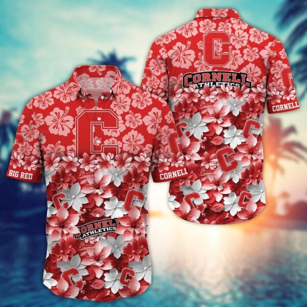 NCAA Cornell Big Red Hawaiian Shirt Campus Cool Hawaiian Threads For Fans