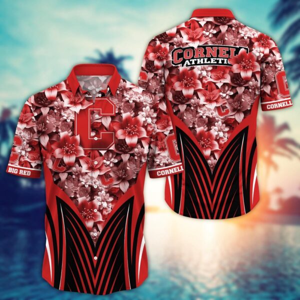 NCAA Cornell Big Red Hawaiian Shirt College Bloom Burst For Fans