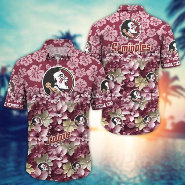 NCAA Florida State Seminoles Hawaiian Shirt End Zone Elegance NCAA Style For Fans