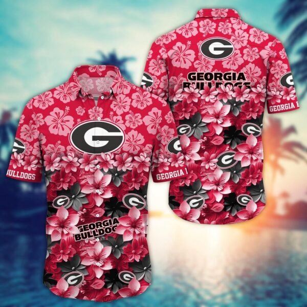 NCAA Georgia Bulldogs Hawaiian Shirt College Spirit Hawaiian Vibes For Fans