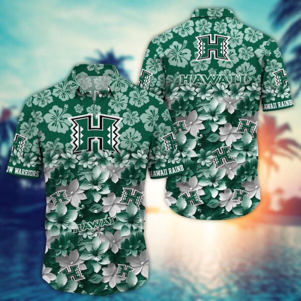 NCAA Hawaii Rainbow Warriors Hawaiian Shirt Campus Cool Hawaiian Threads For Fans