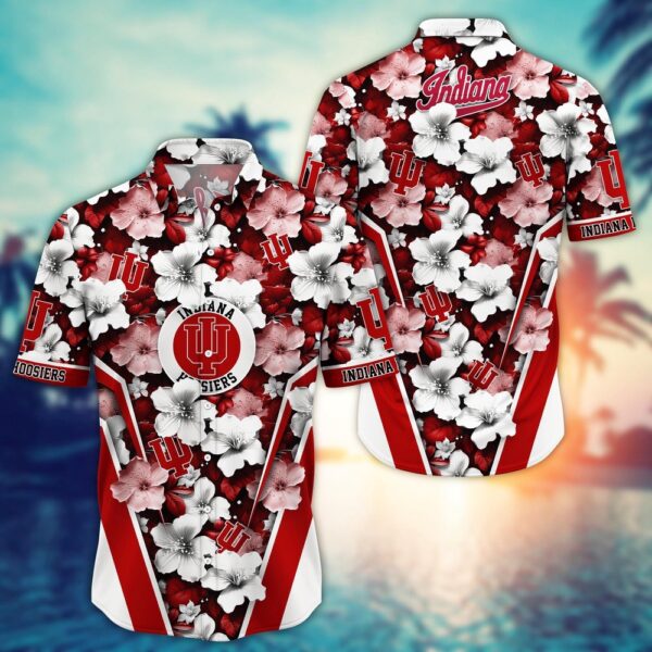 NCAA Indiana Hoosiers Hawaiian Shirt Team Spirit Blossoms For Fans