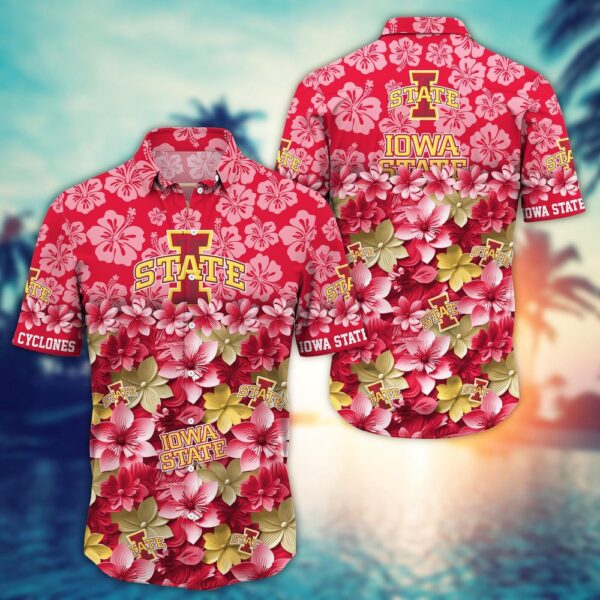 NCAA Iowa State Cyclones Hawaiian Shirt End Zone Elegance NCAA Style For Fans