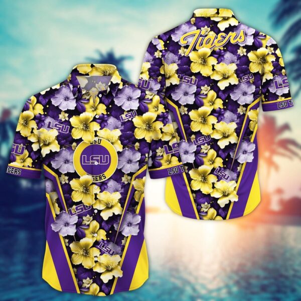 NCAA LSU TIGERS Hawaiian Shirt Tropics Team Pride For Fans