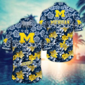 NCAA Michigan Wolverines Hawaiian Shirt…