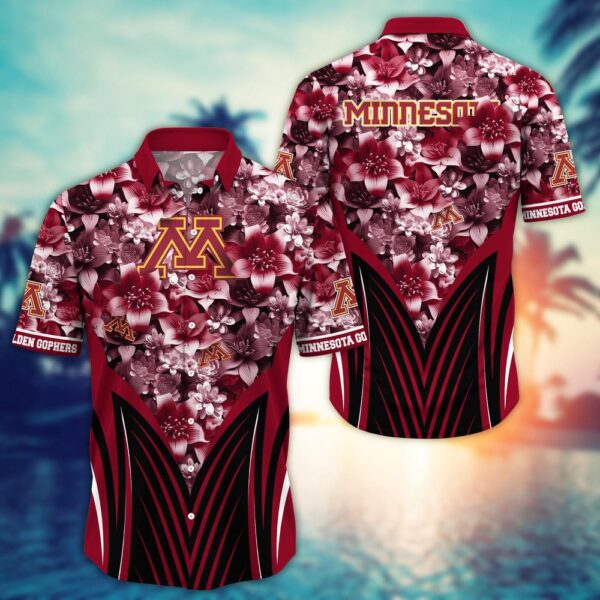 NCAA Minnesota Golden Gophers Hawaiian Shirt College Bloom Burst For Fans