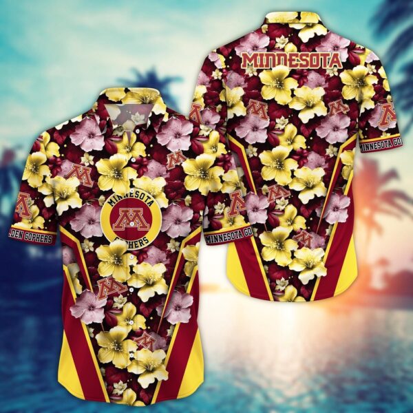 NCAA Minnesota Golden Gophers Hawaiian Shirt Team Spirit Blossoms For Fans