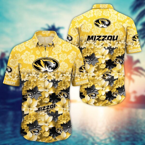 NCAA Missouri Tigers Hawaiian Shirt End Zone Elegance NCAA Style For Fans