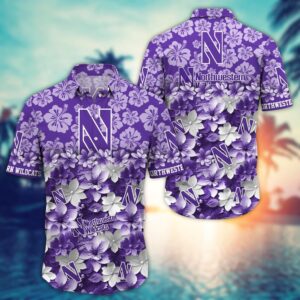 NCAA Northwestern Wildcats Hawaiian Shirt…