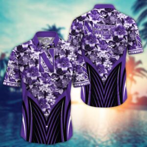 NCAA Northwestern Wildcats Hawaiian Shirt…