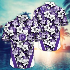 NCAA Northwestern Wildcats Hawaiian Shirt…