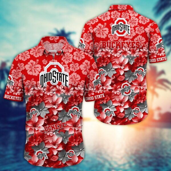 NCAA Ohio State Buckeyes Hawaiian Shirt College Spirit Hawaiian Vibes For Fans