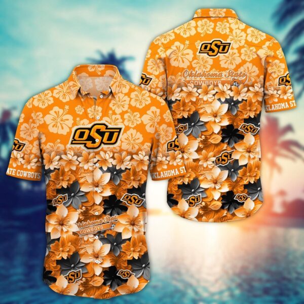 NCAA Oklahoma State Cowboys Hawaiian Shirt College Spirit Hawaiian Vibes For Fans