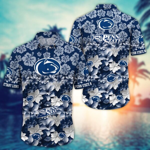 NCAA Penn State Nittany Lions Hawaiian Shirt College Spirit Hawaiian Vibes For Fans