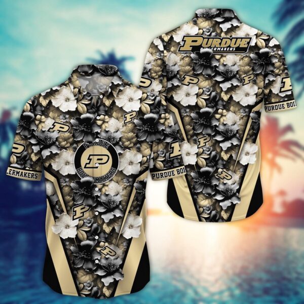 NCAA Purdue Boilermakers Hawaiian Shirt Team Spirit Blossoms For Fans