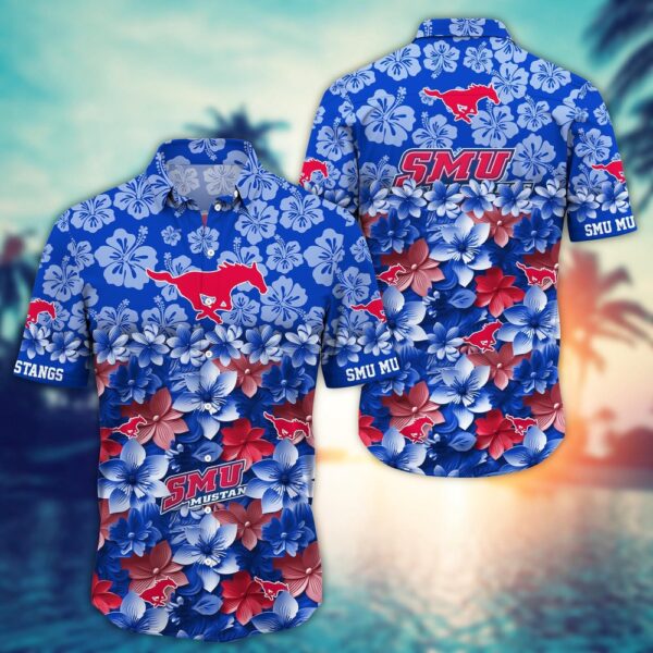 NCAA SMU Mustangs Hawaiian Shirt Campus Cool Hawaiian Threads For Fans