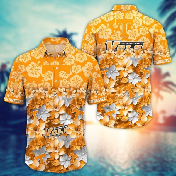 NCAA Tennessee Volunteers Hawaiian Shirt End Zone Elegance NCAA Style For Fans