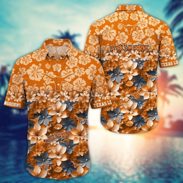 NCAA Texas Longhorns Hawaiian Shirt End Zone Elegance NCAA Style For Fans