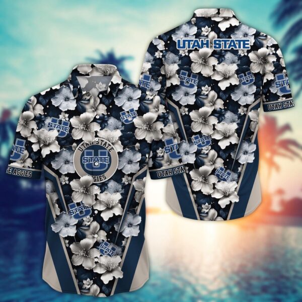 NCAA Utah State Aggies Hawaiian Shirt Team Spirit Blossoms For Fans