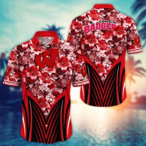 NCAA Wisconsin Badgers Hawaiian Shirt…