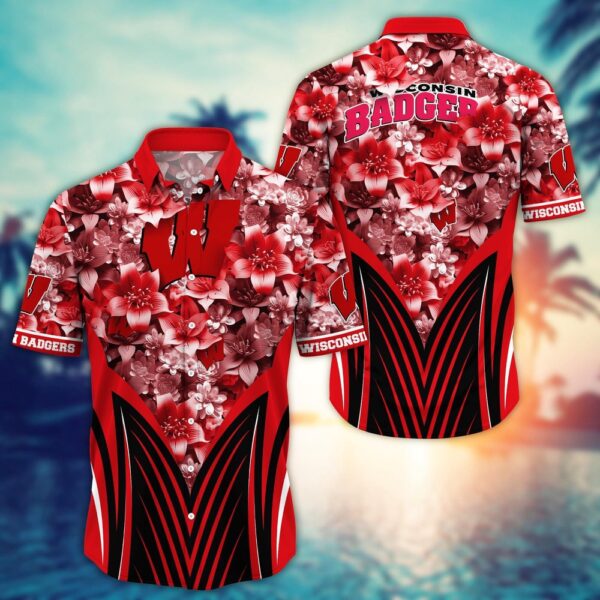 NCAA Wisconsin Badgers Hawaiian Shirt Touchdown Trends For Fans