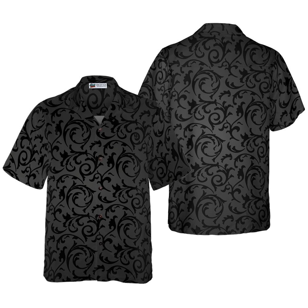 Black And Grey Seamless Floral…