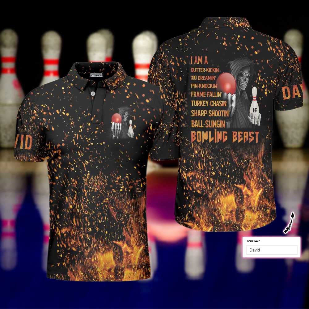 Bowling Beast Custom Polo Shirt,…