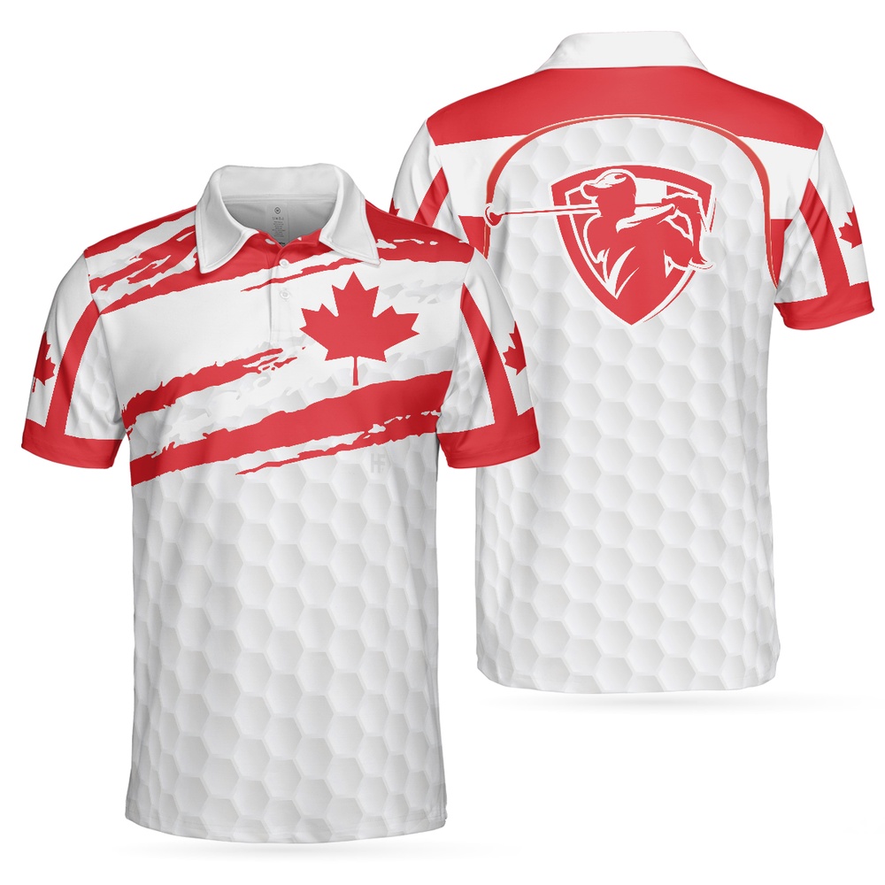 Canada Flag Golf Texture Polo…