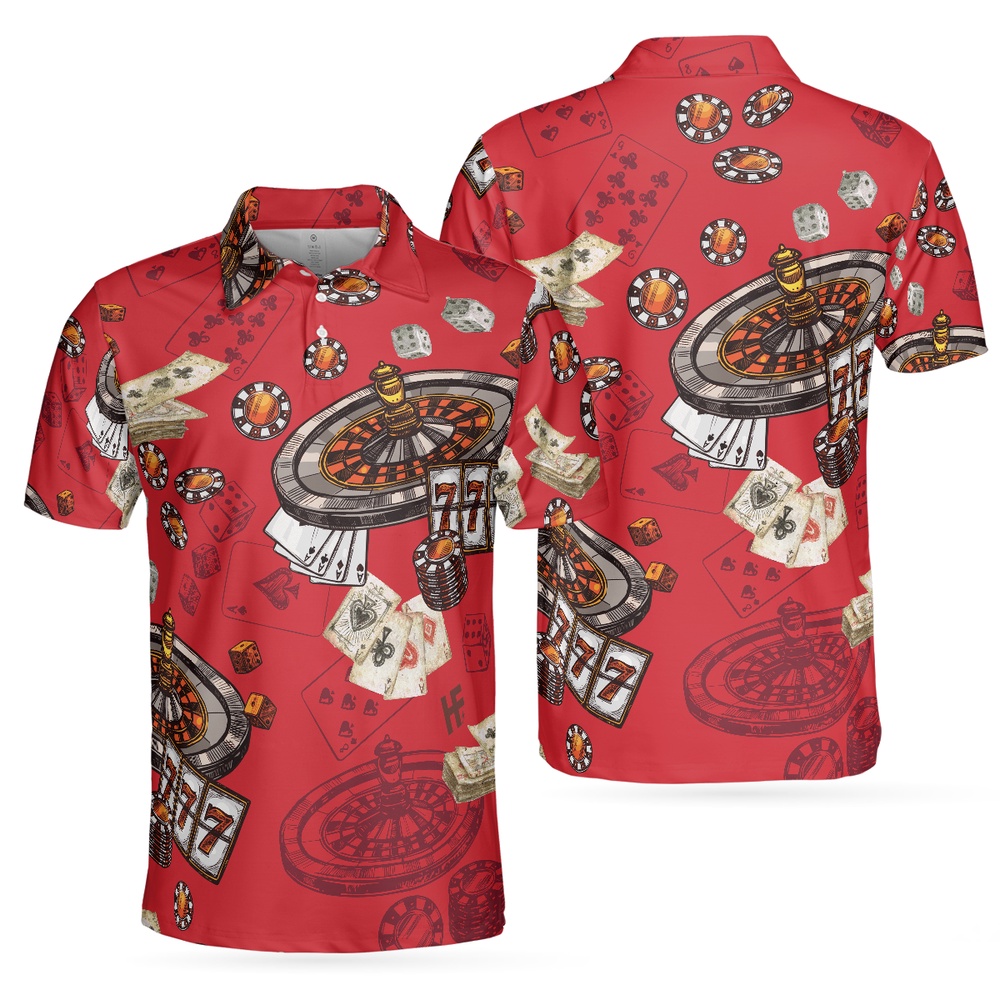 Casino Pattern Red Short Sleeve…