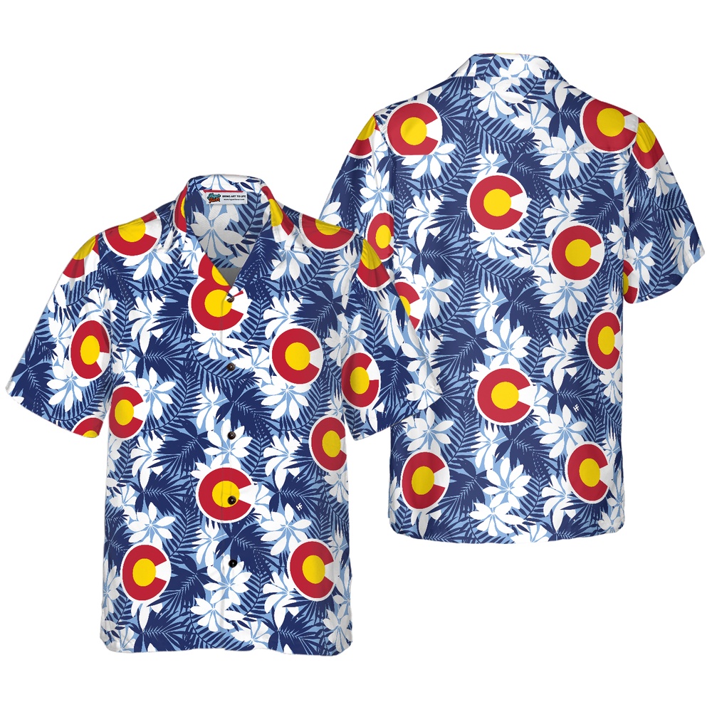 Colorado Flag Seamless Pattern USA Hawaiian Shirt