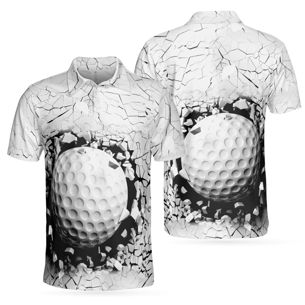 Golf Ball Breaking Polo Shirt,…