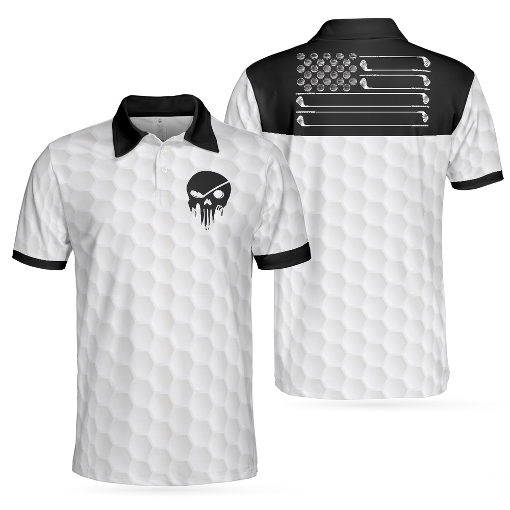 Golf Ball Pattern Skull Polo…