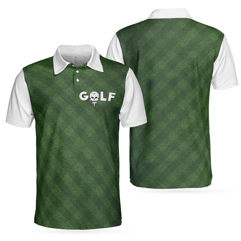 Golf Green Background Polo Shirt,…