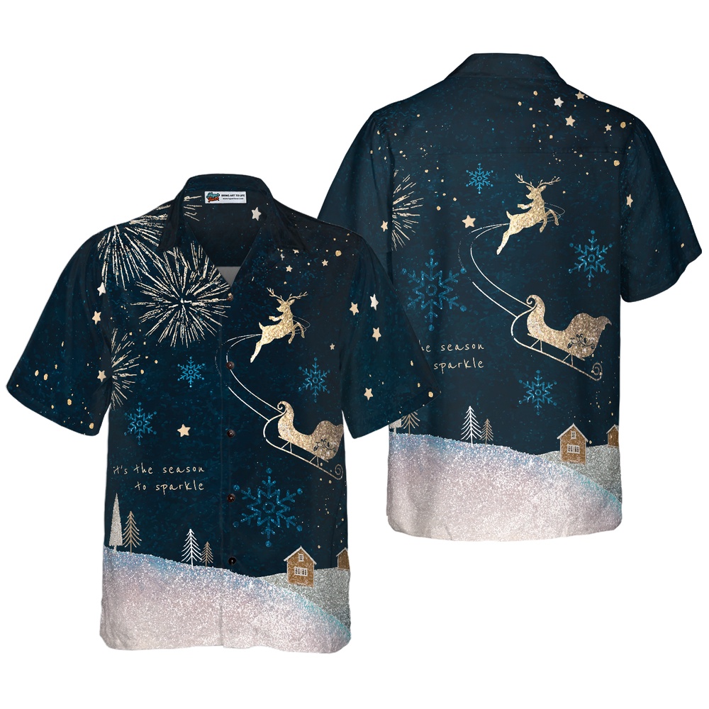 Hyperfavor Christmas Hawaiian Shirts, Reindeer…