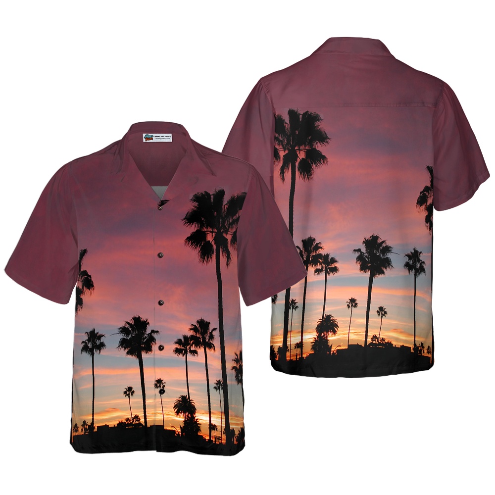 Sunset Venice Beach Men Hawaiian…