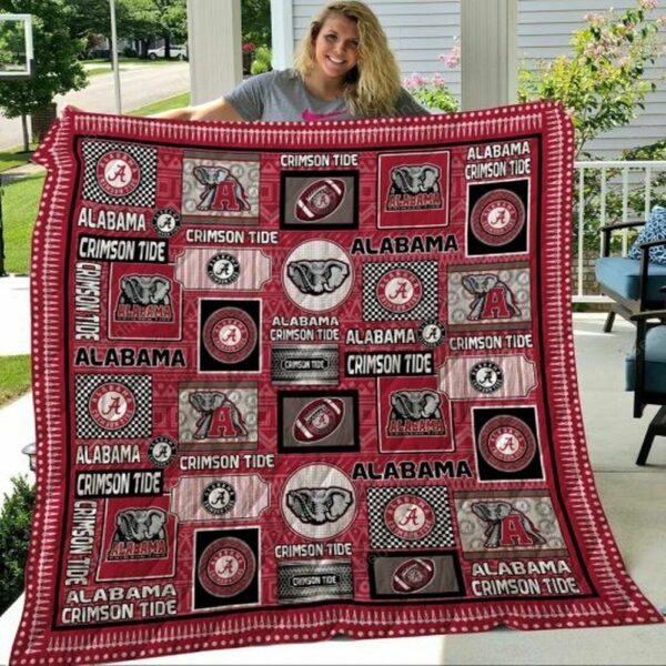 Alabama Crimson Tide Quilt Blanket Elite Campus Cocoon