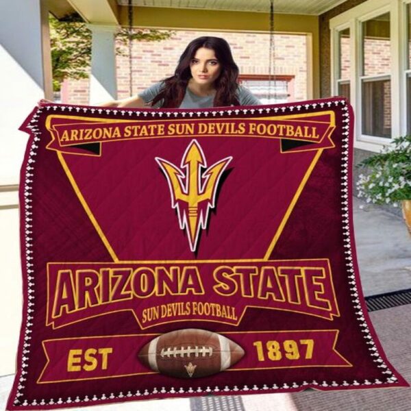 Arizona State Sun Devils Quilt Blanket Cheerful Pride Vibes