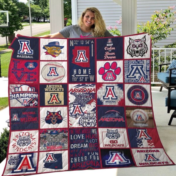 Arizona Wildcats Quilt Blanket Collegiate Warmth Cover