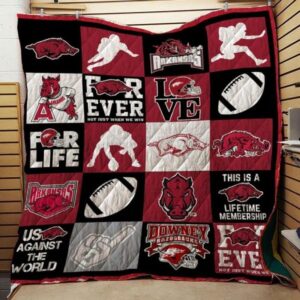 Arkansas Razorbacks Quilt Blanket Champion…