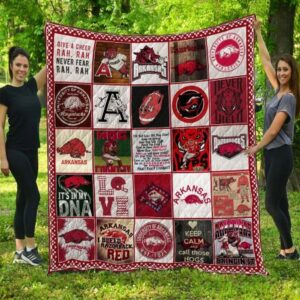 Arkansas Razorbacks Quilt Blanket Sporty Pride Warmth 1