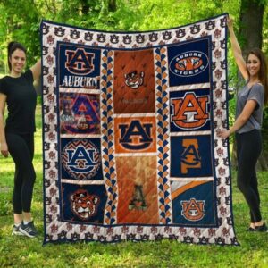 Auburn Tigers Quilt Blanket Champion Victory Cozy 1