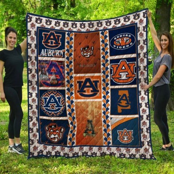 Auburn Tigers Quilt Blanket Champion Victory Cozy