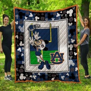 Auburn Tigers Quilt Blanket Mickey Mouse 1