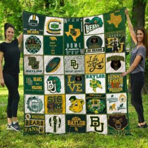 Baylor Bears Quilt Blanket Sports Fan Cozy Cover 1