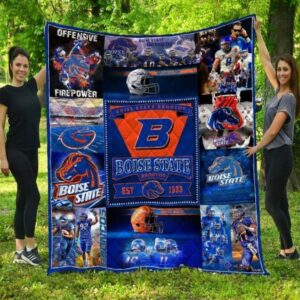 Boise State Broncos Quilt Blanket Team Spirit Comfort 1