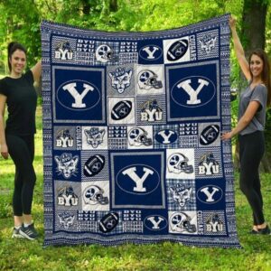 Byu Cougars Quilt Blanket Radiant Victory Retreat 1