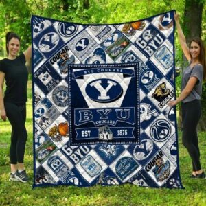 Byu Cougars Quilt Blanket Team…